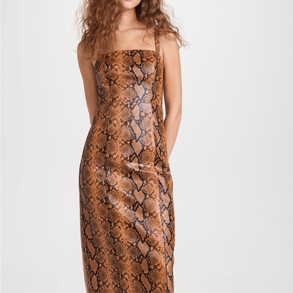 Snakeskin vinyl dress